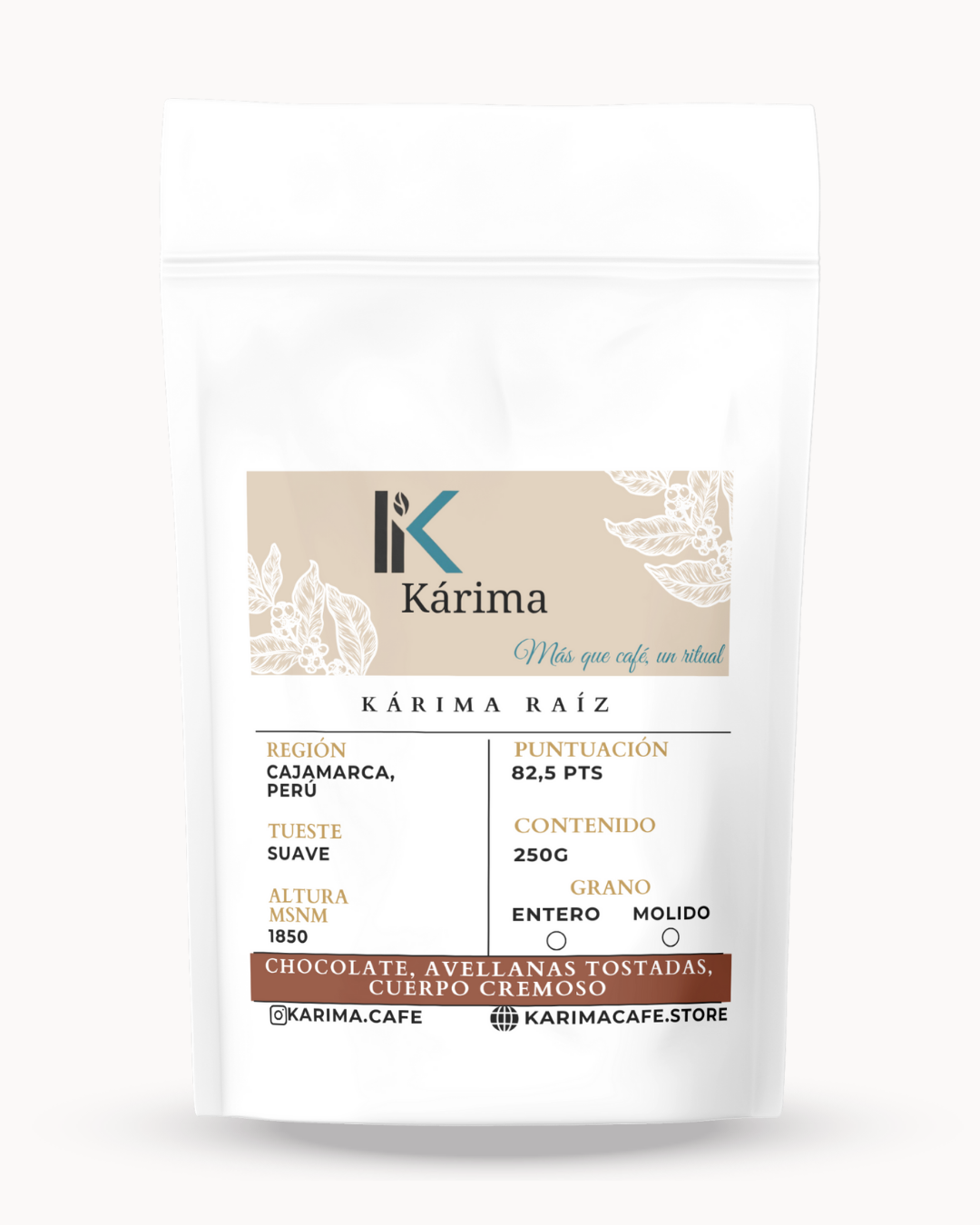Kárima Raíz- Café cremoso con sabor profundo y perfil especiado