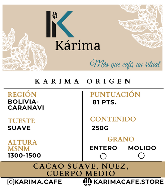 KÁRIMA ORIGEN– Café suave y equilibrado